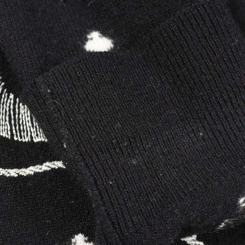 愛馬仕 Poste et Cavalerie 針織上衣,羊絨材質,黑白兩色,二手女款 #42-8