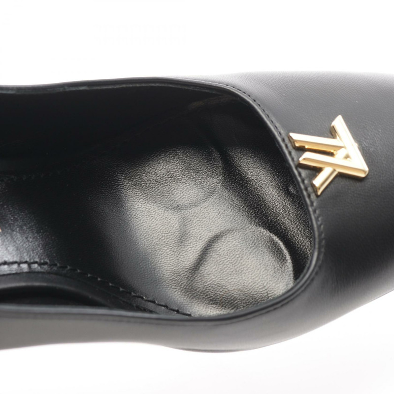 路易威登 Swing 高跟鞋,黑色皮革,二手女款,尺寸 38。-7