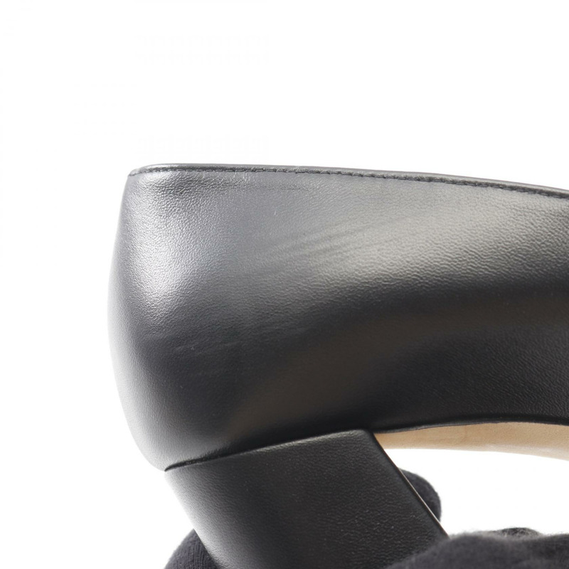 路易威登 Swing 高跟鞋,黑色皮革,二手女款,尺寸 38。-8