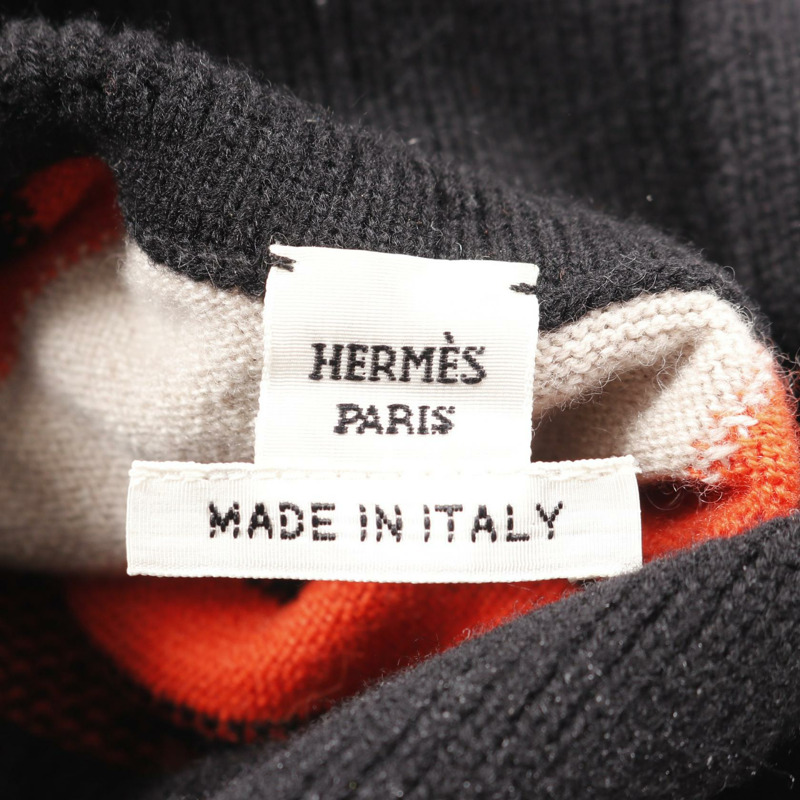 愛馬仕 (HERMES) 新娘禮服，羊絨材質，黑色、米色、橘色，二手女款，尺寸 34-2