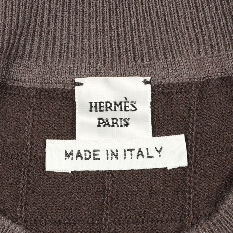 愛馬仕 Coaching Remix 針織毛衣，羊毛材質，棕色，二手，女款，36碼-2