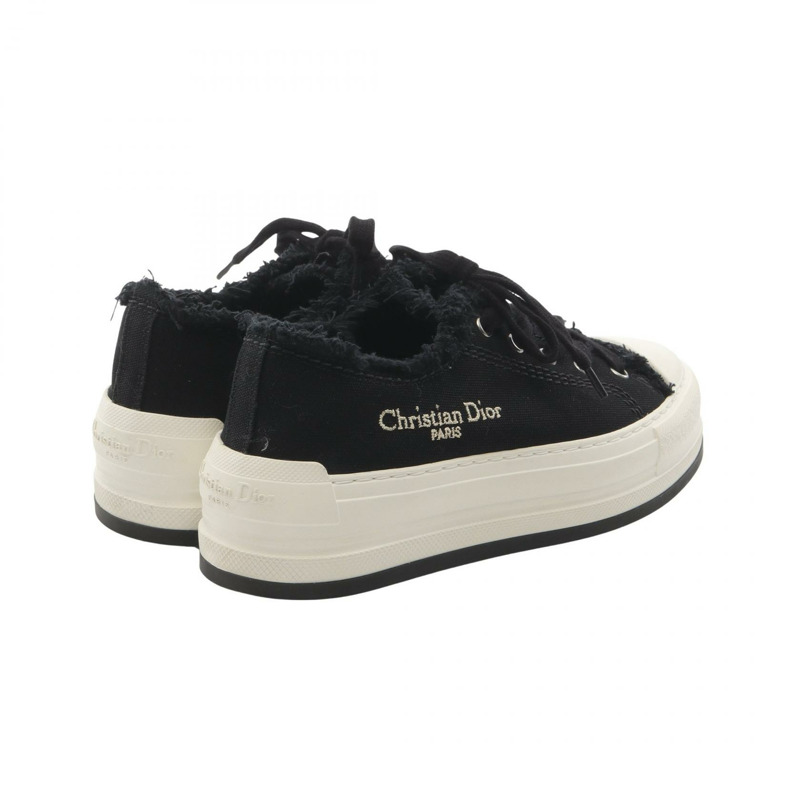 Dior WALK'N'DIOR 帆布厚底運動鞋，黑色，37.5碼，二手女款-1