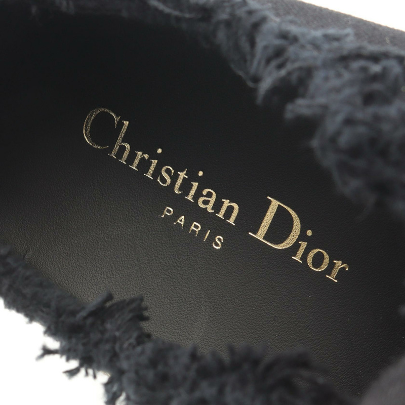 Dior WALK'N'DIOR 帆布厚底運動鞋，黑色，37.5碼，二手女款-4