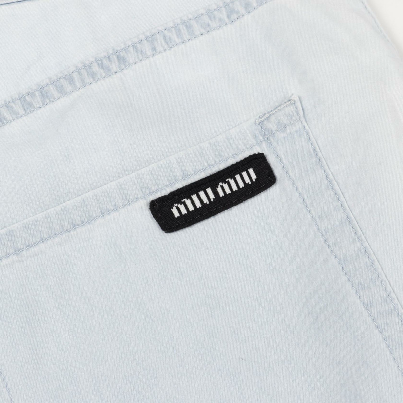 Miu Miu 五口袋淺藍色牛仔布牛仔褲,棉質,二手女款 #25-8