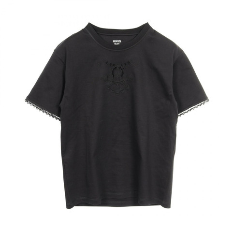 愛馬仕黑色純棉T卹，二手女款，尺寸34