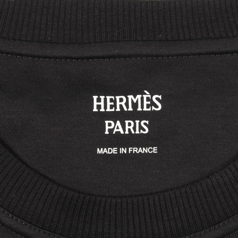 愛馬仕黑色純棉T卹，二手女款，尺寸34-2