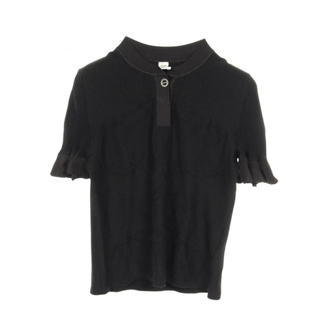 愛馬仕 Parfroy Remix 針織衫,半袖羊毛衫,黑色,二手女款,36碼