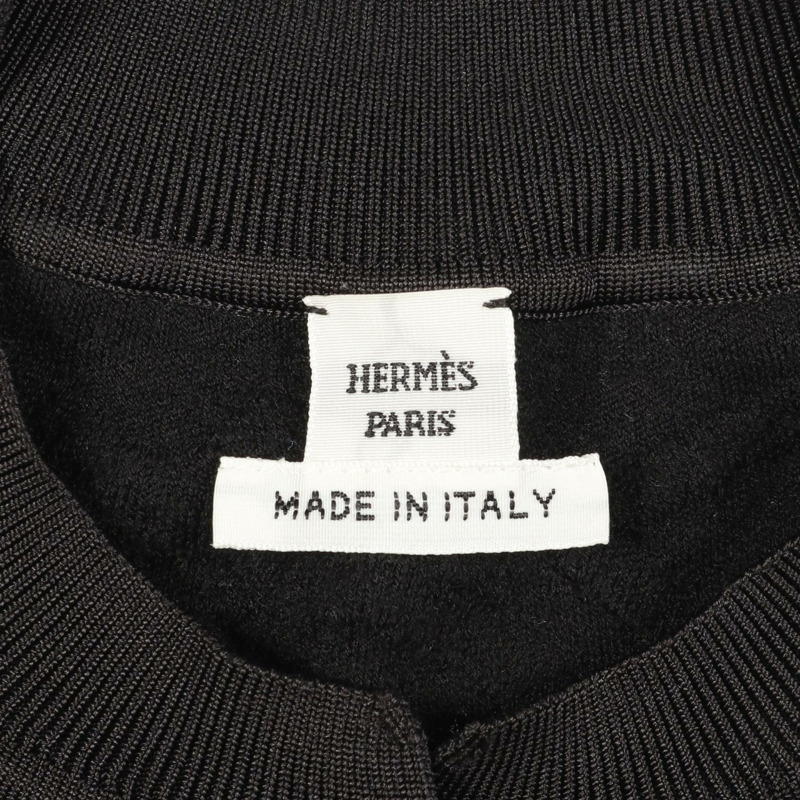 愛馬仕 Parfroy Remix 針織衫，半袖羊毛衫，黑色，二手女款，36碼-2