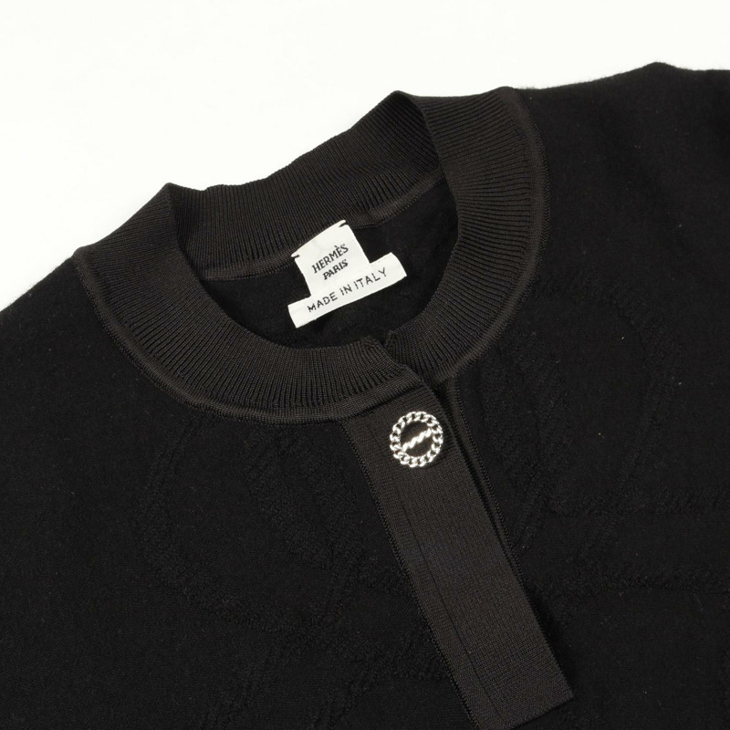 愛馬仕 Parfroy Remix 針織衫，半袖羊毛衫，黑色，二手女款，36碼-8
