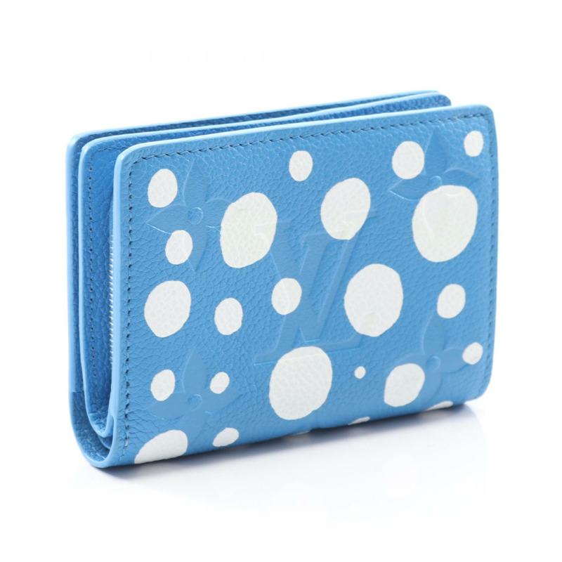 LOUIS VUITTON LV x YK Portefeuille Claire 雙折皮夾 Monogram empreinte 藍色-1