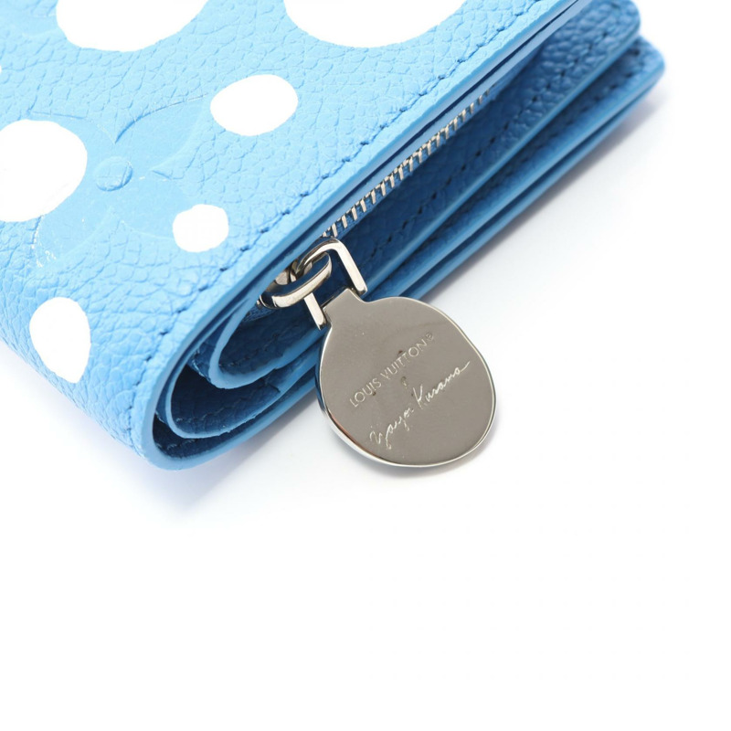 LOUIS VUITTON LV x YK Portefeuille Claire 雙折皮夾 Monogram empreinte 藍色-6