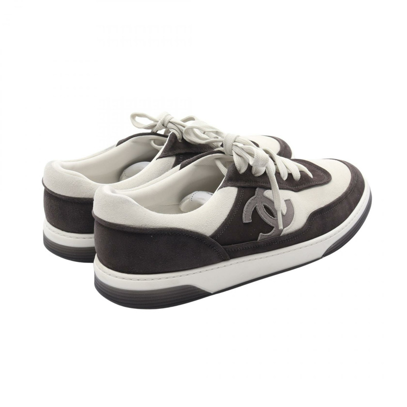 香奈兒 COCO 標誌運動鞋，麂皮材質，黑白配色，44碼，二手男款-1