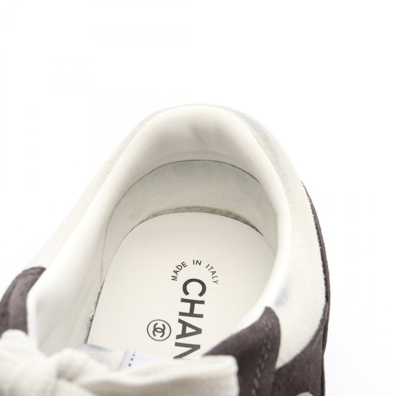 香奈兒 COCO 標誌運動鞋，麂皮材質，黑白配色，44碼，二手男款-10