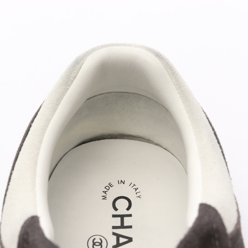 香奈兒 COCO 標誌運動鞋，麂皮材質，黑白配色，44碼，二手男款-12