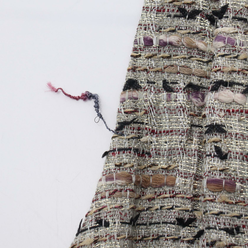 香奈兒 (CHANEL) 斜紋軟呢 COCO 標誌連身褲 P32814 棉滌混紡 灰色 二手 女款 #34-7