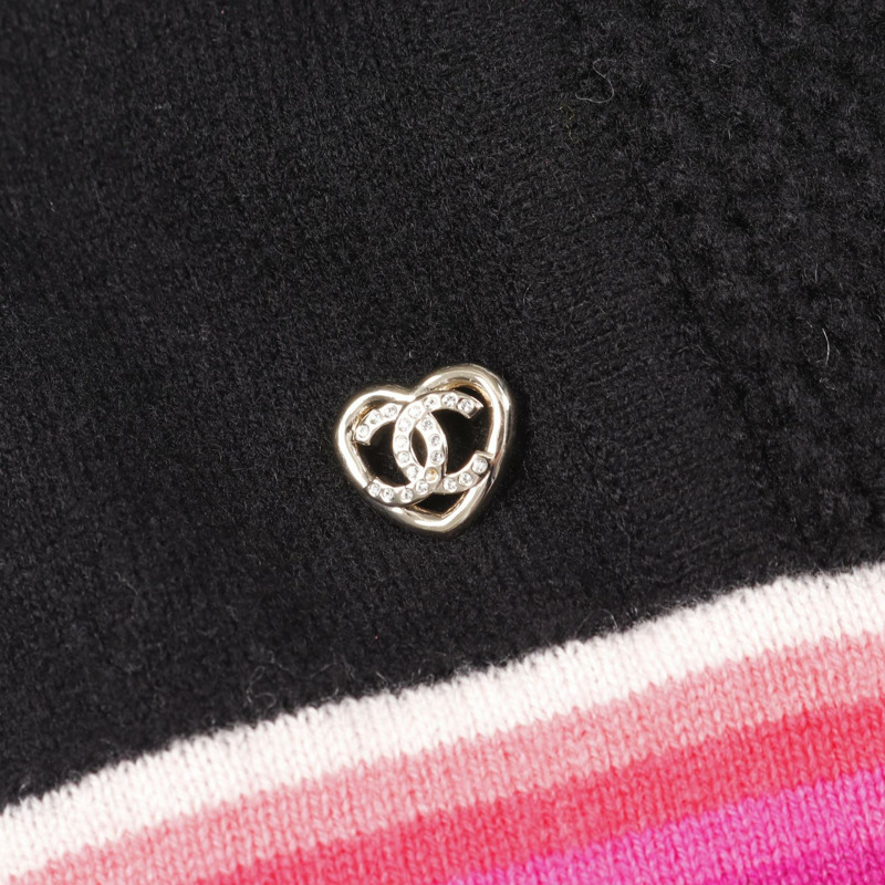 香奈兒 (CHANEL) CC Logo 長褲 P76544K11011 羊毛羊絨混紡 黑色 紫色 #34 二手 女款-4