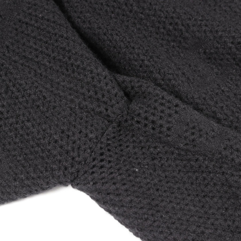 香奈兒 (CHANEL) CC Logo 長褲 P76544K11011 羊毛羊絨混紡 黑色 紫色 #34 二手 女款-5