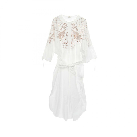 愛馬仕白色棉質連身裙,二手女款,38碼