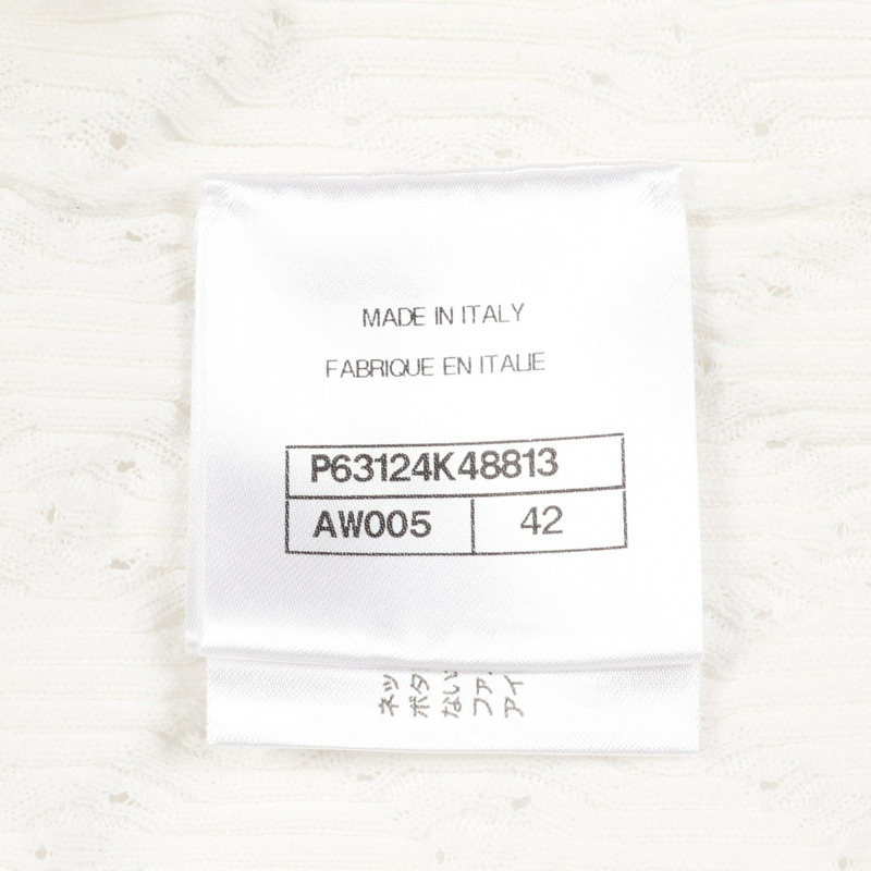 香奈兒 COCO 標誌 Polo 衫 - 純棉白色 - 42 碼 - 二手女款 CC 標誌-4