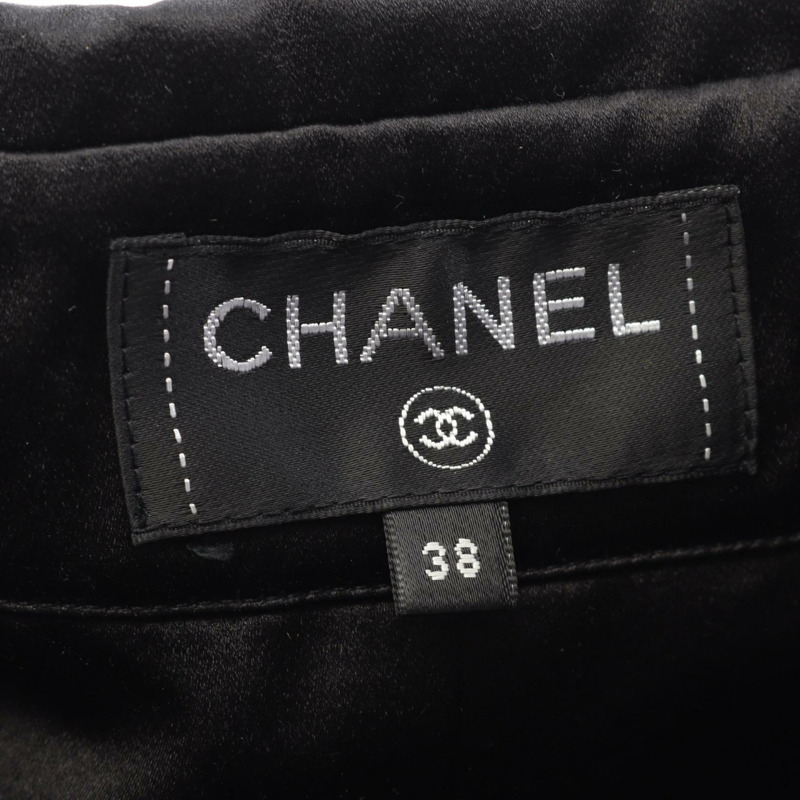 香奈兒 (CHANEL) 38 號洋裝 P54312V08850 黑色真絲二手女裝-2