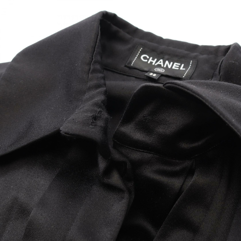香奈兒 (CHANEL) 38 號洋裝 P54312V08850 黑色真絲二手女裝-5