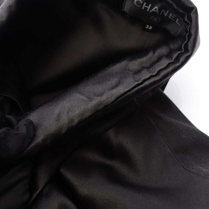 香奈兒 (CHANEL) 38 號洋裝 P54312V08850 黑色真絲二手女裝-10