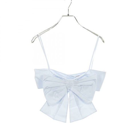 香奈兒 COCO 羈扣吊帶背心 P62644V12141 純棉 藍色 二手 女款 38碼