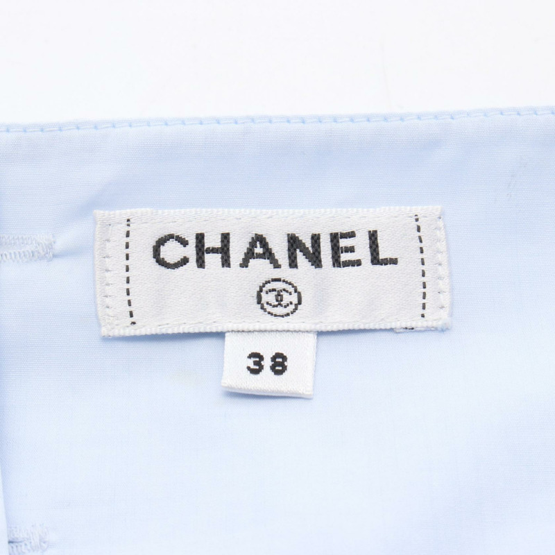 香奈兒 COCO 羈扣吊帶背心 P62644V12141 純棉 藍色 二手 女款 38碼-2