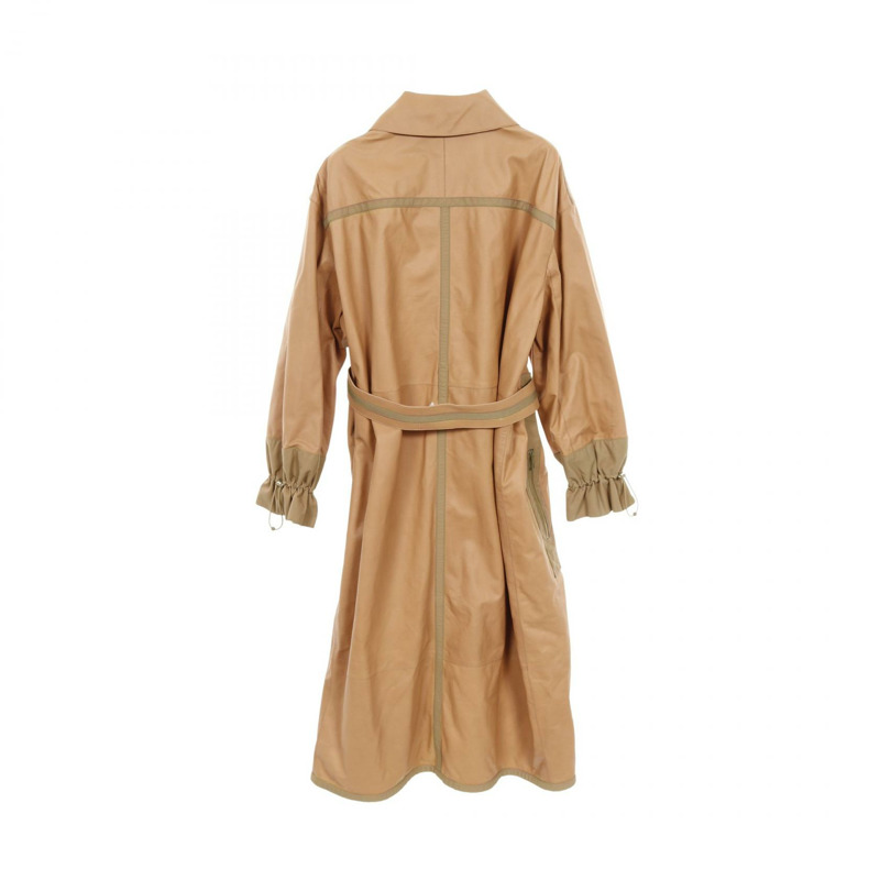 愛馬仕其他外套皮革尼龍棕色卡其色二手女裝-1