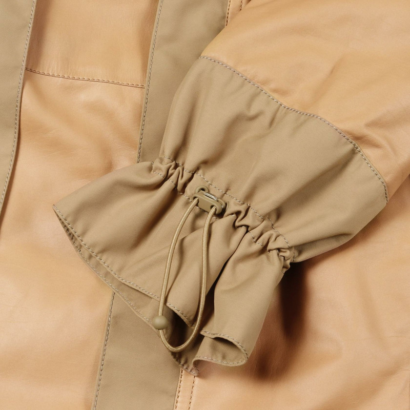 愛馬仕其他外套皮革尼龍棕色卡其色二手女裝-7