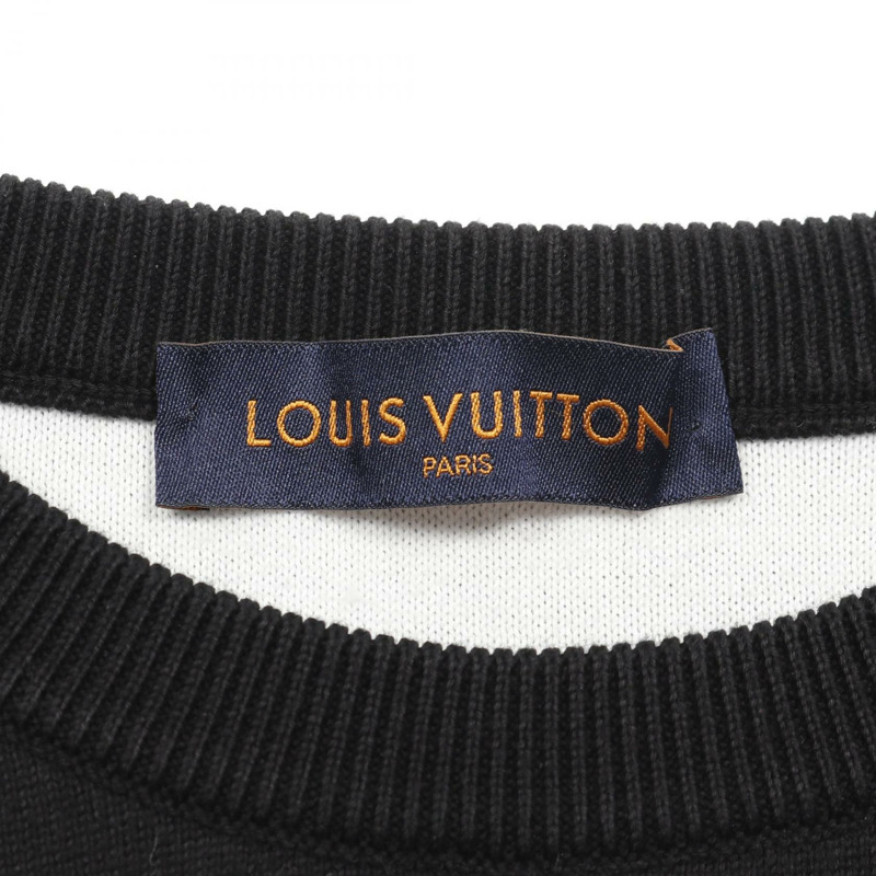 路易威登漸層Monogram針織毛衣,XL碼,純棉,黑色,二手男款-2