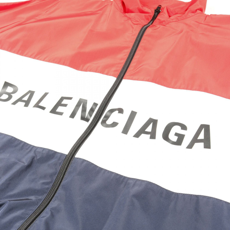 BALENCIAGA 其他夾克 聚酯纖維 海軍藍 紅色 白色 二手 男士-9