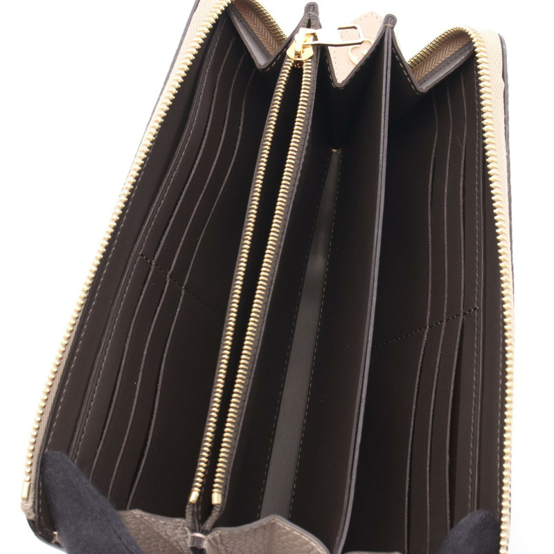 LOUIS VUITTON Portefeuille comete L型拉鍊長皮夾零錢包M63104 Galet-2