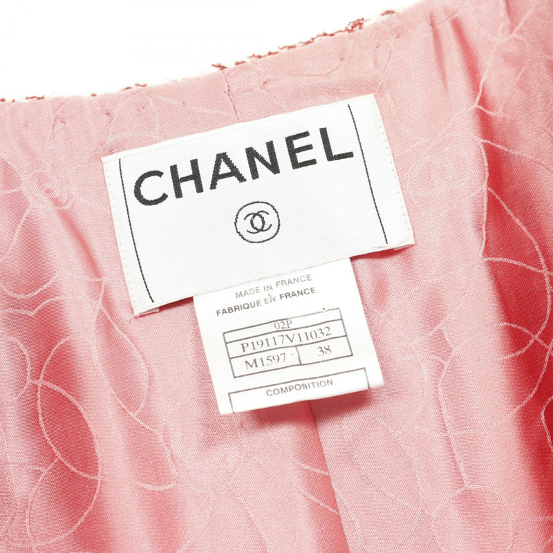 香奈兒 無色羊毛粉紅女式夾克-2