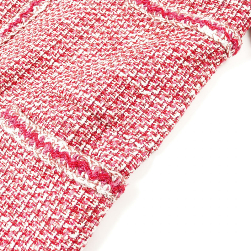 香奈兒 無色羊毛粉紅女式夾克-4