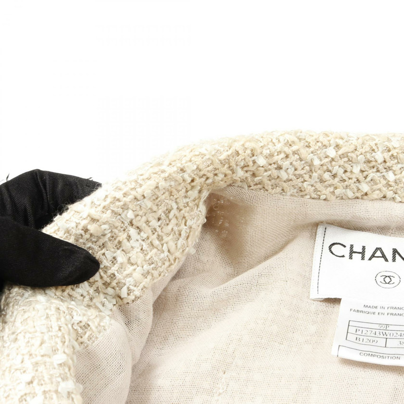 香奈兒 COCO 連結 其他外套 羊毛 麂皮 棉 米色 二手 女-5
