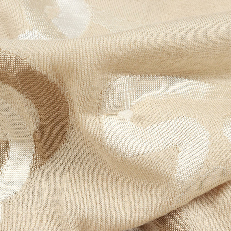 愛馬仕 Effet Kaleidoscope 針織毛衣 #36 真絲羊毛混紡 米白色 二手-5