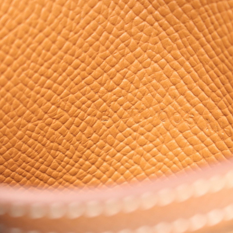 愛馬仕 Bearn Compact 雙折皮夾 B Epsom 小牛皮金 SHW 二手女士-4