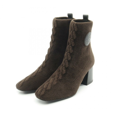 愛馬仕 VolVert 60 短靴 #36.5 鞋跟 鞋面材質 皮革 棕色 黑色 二手