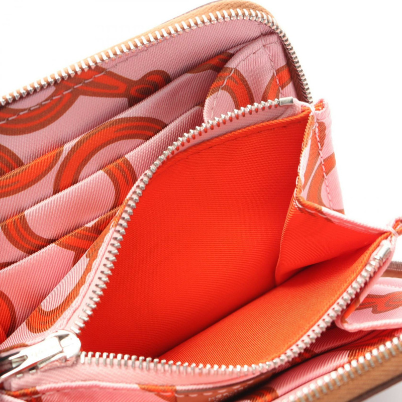 愛馬仕 Azap 迷你絲質皮夾,B Evercolor SHW 金色二手-5