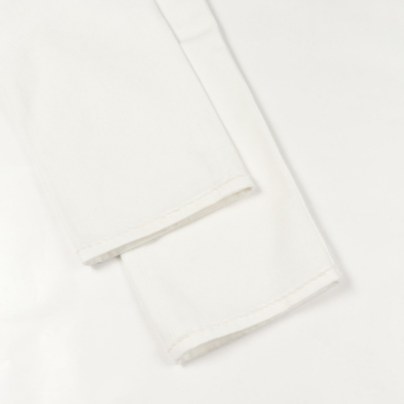 香奈兒 COCO 標誌紐帶牛仔褲 P77384V69970 棉 白色 二手 女款 34 碼-6