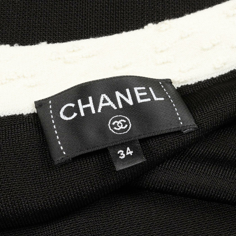 香奈兒 COCO 標誌紐扣長版開襟衫 P80104K1529 黏膠纖維 黑色 二手 34 碼 CC-2