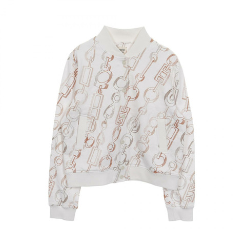 愛馬仕 DO RE BOUCLES 其他外套 棉質 白色 棕色 白色 二手 女款