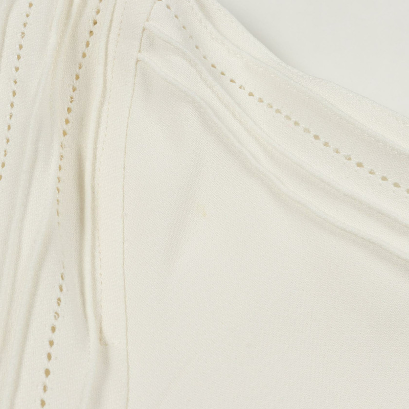 愛馬仕白色真絲棉質女襯衫，二手，尺寸34-6