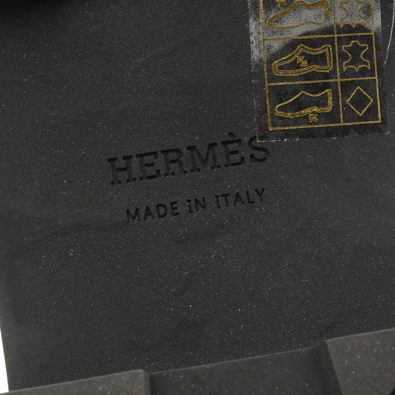 愛馬仕 FUJI 短靴 #39 皮革 米色 二手 女款-5