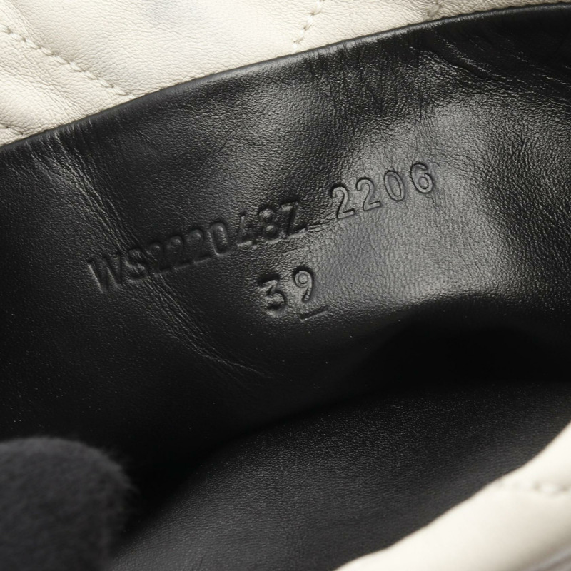 愛馬仕 FUJI 短靴 #39 皮革 米色 二手 女款-6