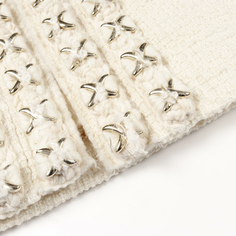 香奈兒 (CHANEL) 巴黎麗茲藝術系列斜紋軟呢外套,羊毛材質,米色,二手女裝-6