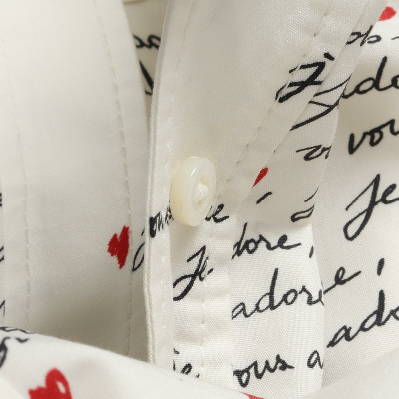 Christian Dior 洋裝 441D02B3849 棉絲混紡 白色 黑色 二手 女款 36碼-4