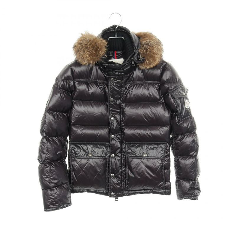 MONCLER HUBERT 羽絨外套 4193215 尼龍 黑色 二手 男款-0