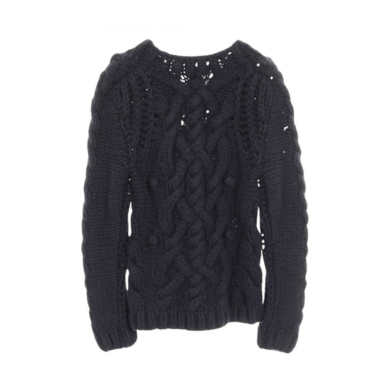 愛馬仕其他款式羊絨海軍藍二手女裝-1